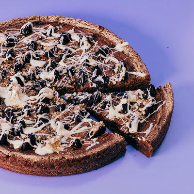 pizza de brownie gold oreo